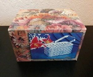 Davco Silver Ltd 6" Silver Small Rectangle Thatched Basket Item no. 1059 - Picture 1 of 3