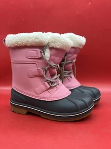 Woman’s Kit Lace-Up Winter Boots Pink - Cat & Jack - SIZE 4 - Picture 1 of 6