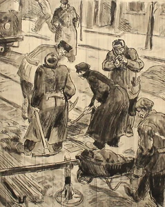 Vintage realist print landscape - Picture 1 of 12