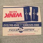 Enveloppe billet vintage TICKETMASTER WINK 94.1 logo concert souvenir 