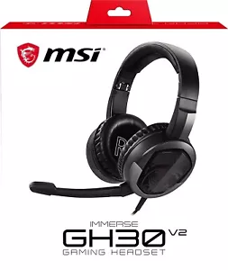 MSI Immerse GH30 V2 GAMING Headset with 40mm Drivers and Detachable Microphone - Picture 1 of 7