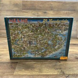 Vintage Miami Ft. Lauderdale 504 pc City Character Print Buffalo Games Sealed - Picture 1 of 8
