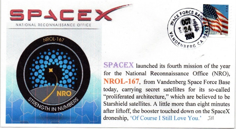Space cover NROL-167 launch by SpaceX  VSFB, October 24, 2024 4 made - Image 1 of 1