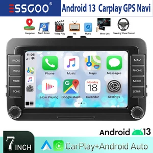 Android 14 Carplay Autoradio 2 Doppio DIN Navi Per VW GOLF 5 6 Polo 6R Caddy T5 - Foto 1 di 15