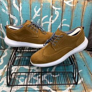 FootJoy FJ Flex 56111 Mens Tan Suede Spikeless Hybrid Golf Shoes Sz 8.5 Worn 2X - Picture 1 of 10