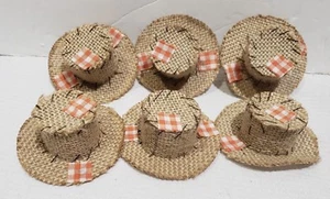 Thanksgiving Herbst Mini Vogelscheuche Hüte Handwerk Schüssel Füller Streu Dekor 6er Set - Bild 1 von 3