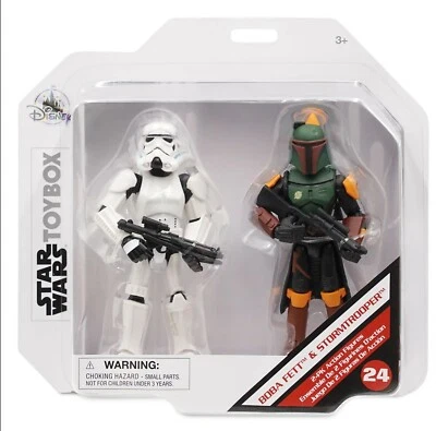 Disney Star Wars Toybox Boba Fett And Storm Trooper 5" Action Figure 2022 SEALED - Image 1 of 4