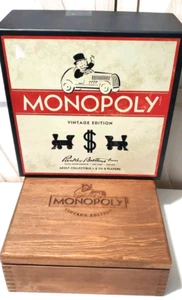 Monopoly Vintage Edition Restauration Hardware Holz Spielbrett Hasbro 2010 LESEN - Bild 1 von 18