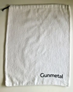 Gunmetal White Dust Cover Bag 14 1/4” Tall X 11 1/4” Wide With Drawstring. - Picture 1 of 7