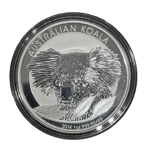 2014 Australian Koala 999 Silver 1 oz $1 Dollar Bullion in Capsule - Picture 1 of 4