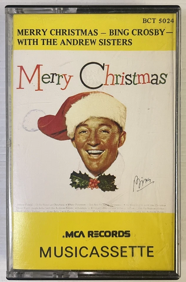 Bing Crosby Andrews Sisters Merry Christmas Music Cassette Tape BCT5024 MCA 1987 - Image 1 of 4