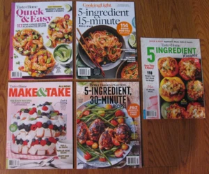 Lot 6 Magazines: Quick & Easy 5-Ingredient Cooking Light Taste of Home Recipes - Picture 1 of 1