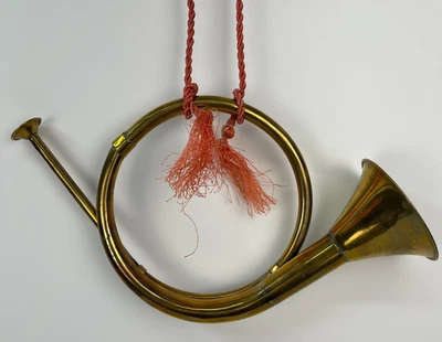 Vintage Brass Horn Christmas Decor - Image 1 of 4