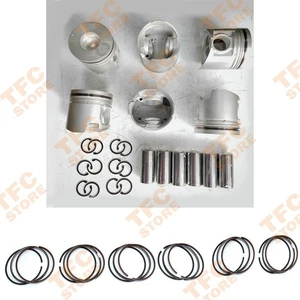 6 pcs Piston & Piston Ring with Pin STD ME133275 for Mitsubishi 6M60 Engine New - Picture 1 of 4