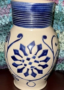 Kolonial Williamsburg Restauration Krug Keramik Salzglasur Kobaltblau (E) - Bild 1 von 9