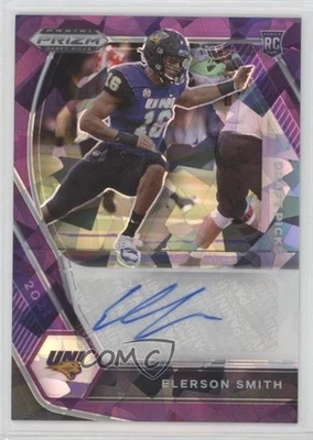 2021 Panini Prizm Draft Picks Purple Ice /99 Elerson Smith Rookie Auto RC - Image 1 of 2