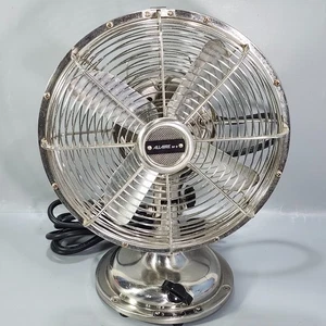 Restaurationsbeschläge Allaire 8 oszillierender Elektrolüfter silber Metall 3 Geschwindigkeiten - Bild 1 von 23