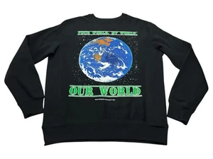 Men's Butter Goods Our World Crewneck Sweatshirt Size Small Black - Picture 1 of 10