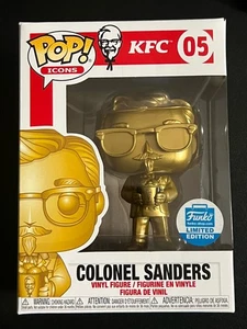 FUNKO POP ICONS KFC MINT RARE LIMITED EDITION 05 COLONEL SANDERS GOLD VAULTED! - Picture 1 of 6