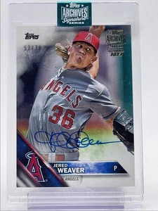JERED WEAVER 2024 TOPPS ARCHIVES 2016 SERIES ONE AUTOGRAPH AUTO /78 Q4709 - Picture 1 of 2