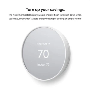 Google Nest Thermostat - Smart Thermostat for Home -Wifi Thermostat - Snow - Picture 1 of 10