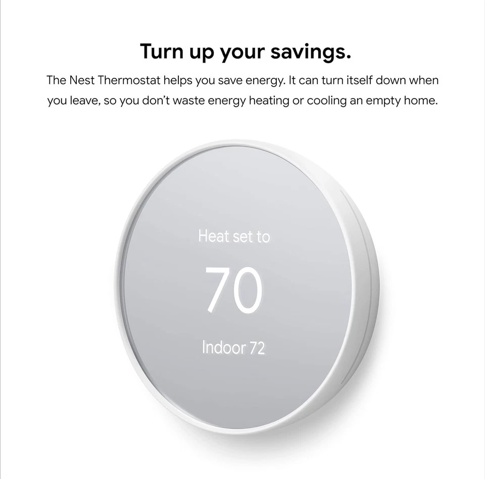 Google Nest Thermostat - Smart Thermostat for Home -Wifi Thermostat - Snow - Image 1 of 4