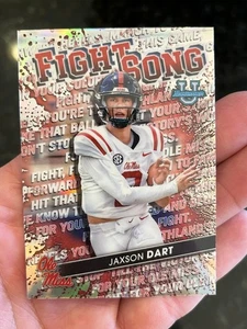 2022 Bowman University Fight Song Jaxson Dart Refractor RC Insert 🔥📈 Ole Miss - Picture 1 of 2