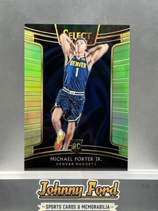 2018-19 Panini Select #37 Michael Porter Jr. Neon Green Prizm RC Rookie 45/75 - Picture 1 of 2