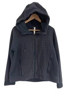LULULEMON Full-Zip Hooded Jacket Fleece Be True Inkwell Blue Quilted Gr. 12 Cozy - Bild 1 von 11