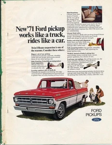 Magazine Ad - 1971 - Ford Ranger XLT Pickup truck - Picture 1 of 1