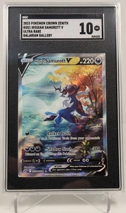 Pokémon Crown Zenith GG51 2023 Hisuian Samurott V ultra raro SGC 10 GEMA COMO NUEVO - Imagen 1 de 2