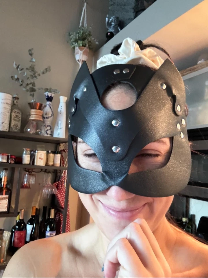 Sexy Zorro Gato Mujer Máscara Imitación Cuero Sub Dom Maestro Esclavo Foxy Mascota Juego Gatito!! Foto 1 de 4