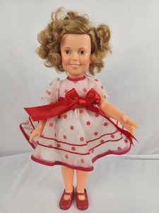 Vintage 1970's IDEAL Shirley Temple DOLL red white polka dot dress 15" - Picture 1 of 5