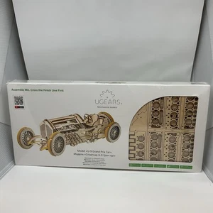 UGears U-9 Grand Prix Car - Wooden Mechanical Model 348 Pieces Brand NEW Sealed - Picture 1 of 18