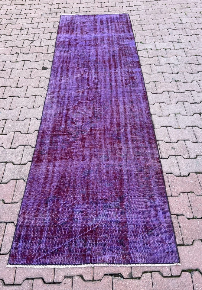 3x10 feet Turkish Oushak Vintage Runner Handmade Rug - Image 1 of 4