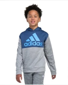 Adidas Youth Tech Fleece Hoodie Blue Navy Size L 14/16 - Picture 1 of 6