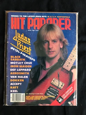 HIT PARADER Magazine April 1986 Judas Priest Motley Crue Van Halen NO POSTER - Image 1 of 4