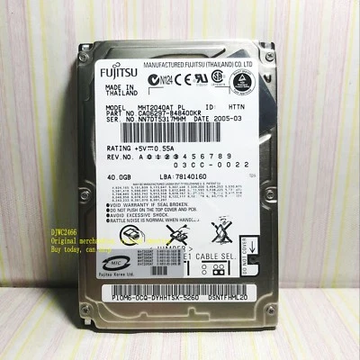 Fujitsu 40 GB,Internal,4200 RPM,2.5" (MHT2040AT)  IDE Notebook hard disk - Image 1 of 4