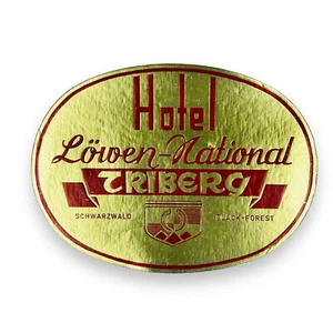 Hotel Lowen-National Triberg Germany Black Forest Scarce Vintage Luggage Label - Picture 1 of 3