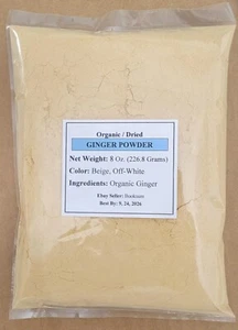 ⭐️⭐️⭐ GINGER POWDER Dry Organic Zingiber Ground 1/2, 1, 5 Lb. OPTIONS ⭐️⭐️⭐ - Picture 1 of 2