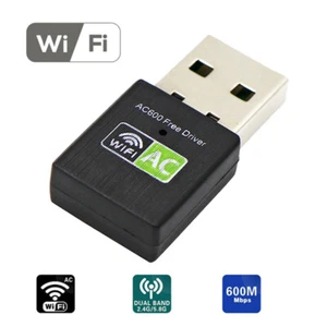 Free Driver USB Wifi Adapter 600Mbps Wi fi Adapter 5ghz Antenna USB Ethernet PC - Afbeelding 1 van 10