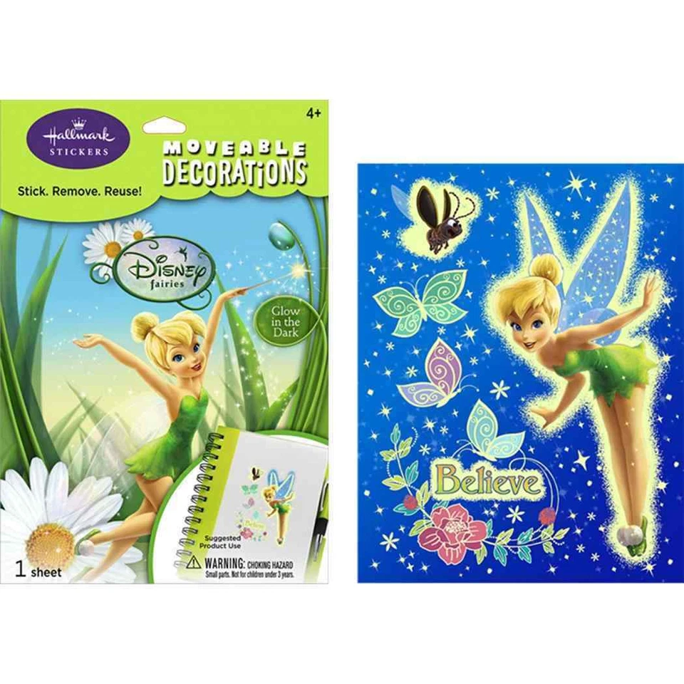 Tinker Bell Moveable Sticker Decorations Glow in The Dark - Image 1 of 1