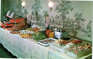 Chello Oyster House Guilford CT Interior Buffet View Chrome Postcard - Picture 1 of 2