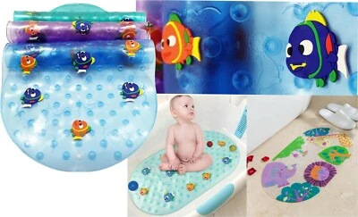 Zmum Kinder Liebe Bad Dusche Rutschfeste Matte Mit Mehrfarbig Gummi Fishes - Bild 1 von 2