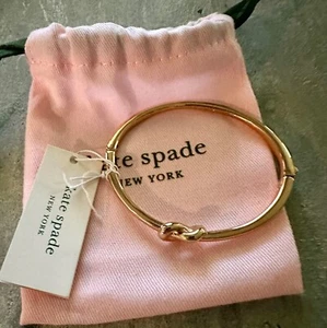 Women's Kate Spade "Love me Knot" Sailors Knot Hinges Bangle Rose Gold Tone - Picture 1 of 4