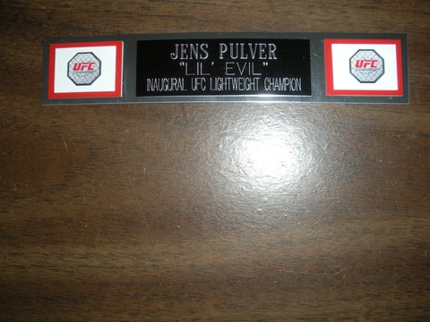 JENS PULVER (UFC) NAMEPLATE FOR SIGNED TRUNKS DISPLAY/PHOTO/PLAQUE Cover