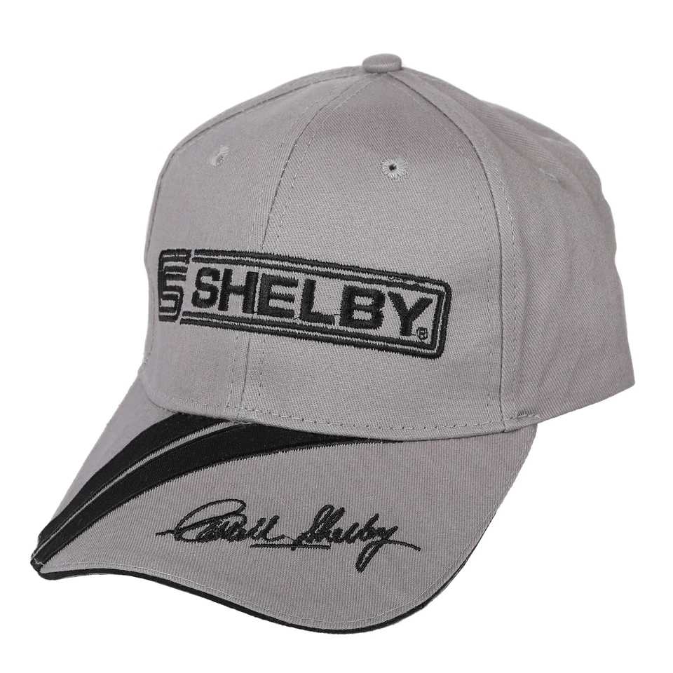 Ford Mustang Shelby Embroidered Signature Logo Cap Hat Grey Official Licensed - Image 1 of 1