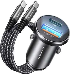LISEN Car Charger Adapter 54W USB C Phone Charger with 3.3Ft Type C Cable - Zdjęcie 1 z 7