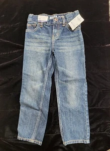 OshKosh Sz 5 Reg Boys Straight BLUE Jeans NWT #0264 - Picture 1 of 8