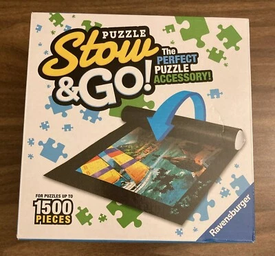 Ravensburger 拼图 Stow & Go 毛毡垫 卷帘 存储运输 46x26 1500 件 全新 — 第 1/4 张图片